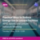 Practical Ways to Reduce Energy Use in Leisure Facilities - APSE Sports and Leisure Network